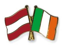 Freundschaftspin Österreich - Irland - 22 mm von Flaggenfritze