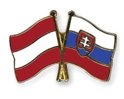 Freundschaftspin Österreich - Slowakei - 22 mm von Flaggenfritze