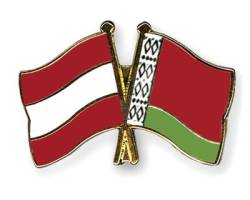 Freundschaftspin Österreich - Weißrussland - 22 mm von Flaggenfritze