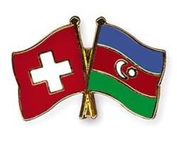 Freundschaftspin Schweiz - Aserbaidschan - 22 mm von Flaggenfritze