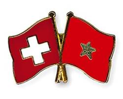 Freundschaftspin Schweiz - Marokko - 22 mm von Flaggenfritze