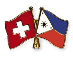 Freundschaftspin Schweiz - Philippinen - 22 mm von Flaggenfritze