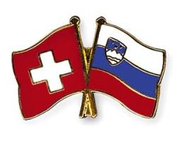 Freundschaftspin Schweiz - Slowenien - 22 mm von Flaggenfritze