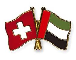 Freundschaftspin Schweiz - Vereinigte Arabische Emirate - 22 mm von Flaggenfritze