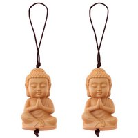 Flanacom Schlüsselanhänger Schlüsselanhänger Buddha - Buddhistischer Talisman (2-tlg), Buddhistischer Taschenanhänger von Flanacom