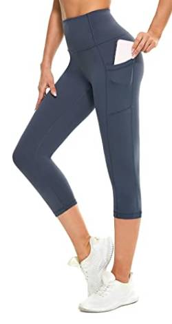 Flatik Sport Leggings Damen 3/4 Damen Sporthose，Damen Blickdicht Laufhose，yogahose Sporthose Leggings Fitnesshose Laufende Leggings L von Flatik