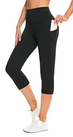 Flatik Sport Leggings Damen 3/4 Damen Sporthose，Damen Blickdicht Laufhose，yogahose Sporthose Leggings Fitnesshose Laufende Leggings XL von Flatik