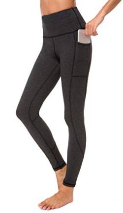 Flatik Sport leggins für damen Sporthose High Waist mit Tasche Fitnesshose Blickdicht Gym Leggings XXL von Flatik