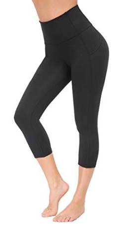 Flatik Sporthose für Damen Gym Yoga Laufen Damen 3/4 hoher Bund Sport Leggings Sporthose Fitnesshose Training Tights L von Flatik