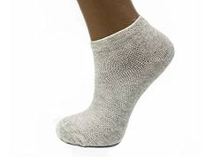 Kurze, schnell-trocknende, dünne Socken aus Leinen/Flachs mit Maschenmuster für Frauen - - Large von FlaxSox