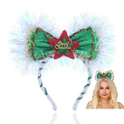 Flayem Party Kostüm Haarband Star Weihnachten Stirnbänder Weihnachten Grüne Bogen Headband Kreative Feiertags Haarband für Weihnachten Zubehör (Green) von Flayem
