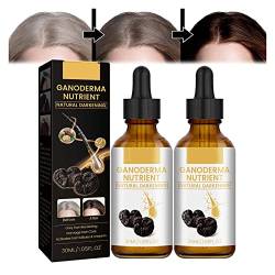 DARKA Anti-Vergrauungs-Haarserum, DARKA Pro Anti-Vergrauungs-Haarserum, Anti-Vergrauungs-Haarserum, Ganoderma-Nährstoff, natürliches Verdunkelungsserum, Anti-Vergrauungs-Haarwachstumsöl (2 Stück) von Fledimo