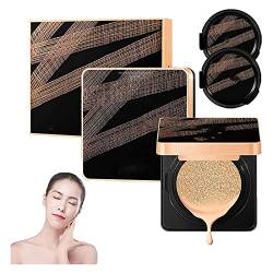 Gold Concealing Beauty Air Cushion Cream, KAQILI Air Cushion BB Cream, Moisturizing Air Cushion CC Cream Full Coverage Foundation Long Lasting Waterproof Makeup Cover Cream. (Natural) von Fledimo