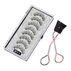 Reusable Magnetic Eyelash Kit, 8pairs Reusable Magnetic Eyelashes Without Eyeliner or Glue, Self Adhesive, Natural Look, Black, Perfect for Beginners. (A) von Fledimo
