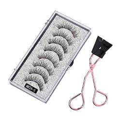 Reusable Magnetic Eyelash Kit, 8pairs Reusable Magnetic Eyelashes Without Eyeliner or Glue, Self Adhesive, Natural Look, Black, Perfect for Beginners. (B) von Fledimo