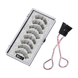 Reusable Magnetic Eyelash Kit, 8pairs Reusable Magnetic Eyelashes Without Eyeliner or Glue, Self Adhesive, Natural Look, Black, Perfect for Beginners. (F) von Fledimo