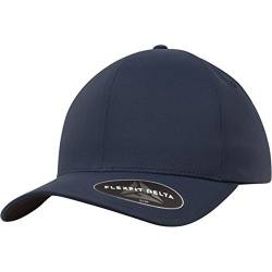 Flexfit Delta Baseball Cap, Unisex Basecap aus Polyester für Damen und Herren, ohne Naht, wasserabweisend, navy, L/XL von Flexfit