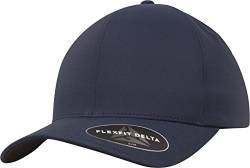 Flexfit Delta Baseball Cap, Unisex Basecap aus Polyester für Damen und Herren, ohne Naht, wasserabweisend, navy, L/XL von Flexfit