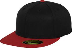 Flexfit Erwachsene Mütze Premium 210 Fitted 2-Tone, Blk/Red, S/M, 6210T von Flexfit
