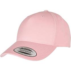 Flexfit Unisex 5-Panel Premium Curved Visor Snapback Cap Baseballkappe, Prism pink, one Size von Flexfit