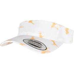 Flexfit Unisex Batik Dye Curved Visor Cap Baseballkappe, orange/White, one Size von Flexfit