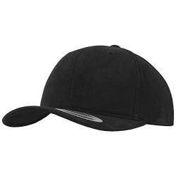 Flexfit Unisex 6363V-Brushed Cotton Twill Mid-Profile Kappen, Black, one Size von Flexfit