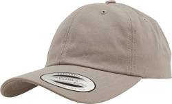 Yupoong Flexfit Low Profile Cotton Twill Unisex Dad Hat Cap für Damen und Herren, 6 Panel Baseball Cap unstructured mit Messingverschluss, khaki, One Size von Flexfit