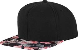 Yupoong Flexfit Unisex Kappe Floral Snapback 2-Tone Cap, blanko Cap mit geradem Schirm mit Blumen-Muster, One Size Einheitsgröße für Männer und Frauen von Flexfit