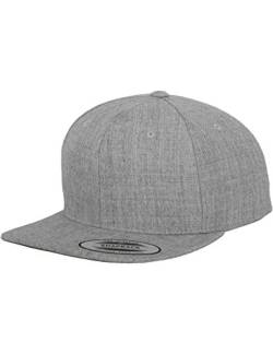 Yupoong Unisex Classic Snapback Cap Kappe, heather, Einheitsgröße von Flexfit