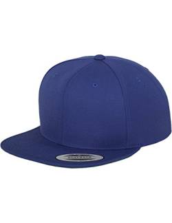 Yupoong Unisex Classic Snapback Cap Kappe, royal, Einheitsgröße von Flexfit