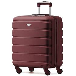 Flight Knight Leichte 4-Rad-ABS-Hartschalenkoffer, Handgepack, zugelassen fur Fluggesellschaften, einschließlich British Airways, und maximale Große fur easyJet, große Handgepacktasche 56x45x25 cm von Flight Knight