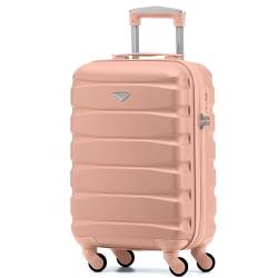 Flight Knight Leichte 4-Rad-ABS-Hartschalenkoffer Handgepack, zugelassen fur uber 100 Fluggesellschaften, darunter British Airways, easyJet, Jet2 und Wizz, 55 x 35 x 20 cm – TSA-Schloss von Flight Knight