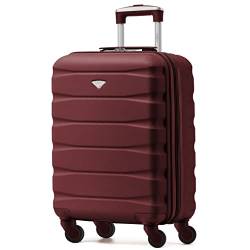 Flight Knight Leichte 4-Rad-ABS-Hartschalenkoffer Handgepack, zugelassen fur uber 35 Fluggesellschaften, einschließlich British Airways, easyJet und maximale Große fur Lufthansa 55 x 40 x 23 cm von Flight Knight