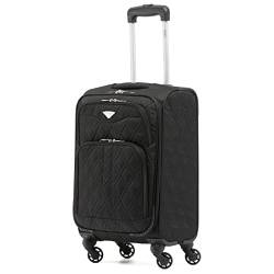 Flight Knight Lightweight 4 Wheel 800D Soft Case Suitcase Robust Anti Crack Cabin Carry On Hand Luggage Approved for Over 100 Airlines Including easyJet, BA & Many More! von Flight Knight