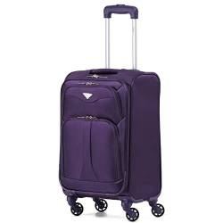 Flight Knight Lightweight 4 Wheel 800D Soft Case Suitcases Anti Crack Cabin & Hold Luggage Options Approved for Over 100 Airlines Including easyJet, BA & Many More! von Flight Knight