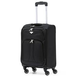 Flight Knight Lightweight 4 Wheel 800D Soft Case Suitcases Anti Crack Cabin & Hold Luggage Options Approved for Over 100 Airlines Including easyJet, BA & Many More! von Flight Knight