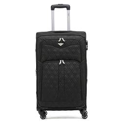 Flight Knight Lightweight 4 Wheel 800D Soft Case Suitcases Anti Crack Cabin & Hold Luggage Options Approved for Over 100 Airlines Including easyJet, BA & Many More! von Flight Knight