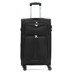 Flight Knight Lightweight 4 Wheel 800D Soft Case Suitcases Anti Crack Cabin & Hold Luggage Options Approved for Over 100 Airlines Including easyJet, BA & Many More! von Flight Knight