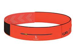 FlipBelt Adjustable Zipper - Verstellbarer Laufgürtel für Handy & kleines Zubehör - Sport-Bauchtasche für Damen und Herren - Neon Orange von FlipBelt