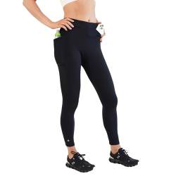 FlipBelt Mittelschwere Leggings, Schwarz, M von FlipBelt