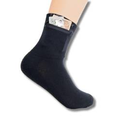 Flippysox Geldbörse mit Reißverschluss, Baumwolle/Polyester, passend für Schuhgröße 39-47, Schwarz von Flippysox