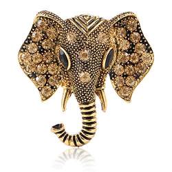 Fliyeong Premium Crystal Elephant Broschen Vintage Brosche Schmuck Geschenke für Frauen von Fliyeong