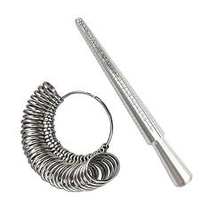 Floatdream 1 Stil Ringstab, Messer in Ringgröße, Ringgrößenwerkzeug, für Herstellung von Ringen und Schmuck(Silber) von Floatdream