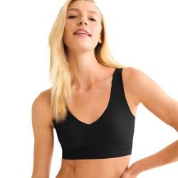 Floatley Cozy Bra Comfort Bügelloser nahtloser BH für Damen - Schwarz - Medium von Floatley