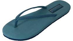 Flojos Damen Fiesta Flipflop, Blau Gestreift, 43 EU von Flojos