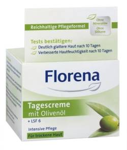 Florena Tagescreme mit Olivenöl Intensive Pflege für trockene Haut 50 ml von Florena