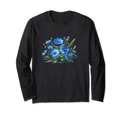 Die blaue Sommer-Wildblume Langarmshirt von FlorenceFlora