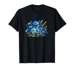 Die blaue Sommer-Wildblume T-Shirt von FlorenceFlora