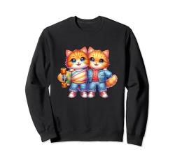 Ingwer Katze Haustier Freundschaft Sweatshirt von FlorenceFlora