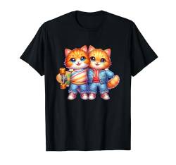 Ingwer Katze Haustier Freundschaft T-Shirt von FlorenceFlora